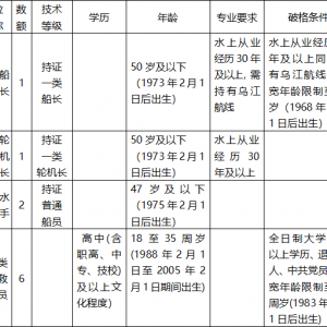 重慶涪陵區(qū)水上應(yīng)急救援專業(yè)隊(duì)員招聘10人公告